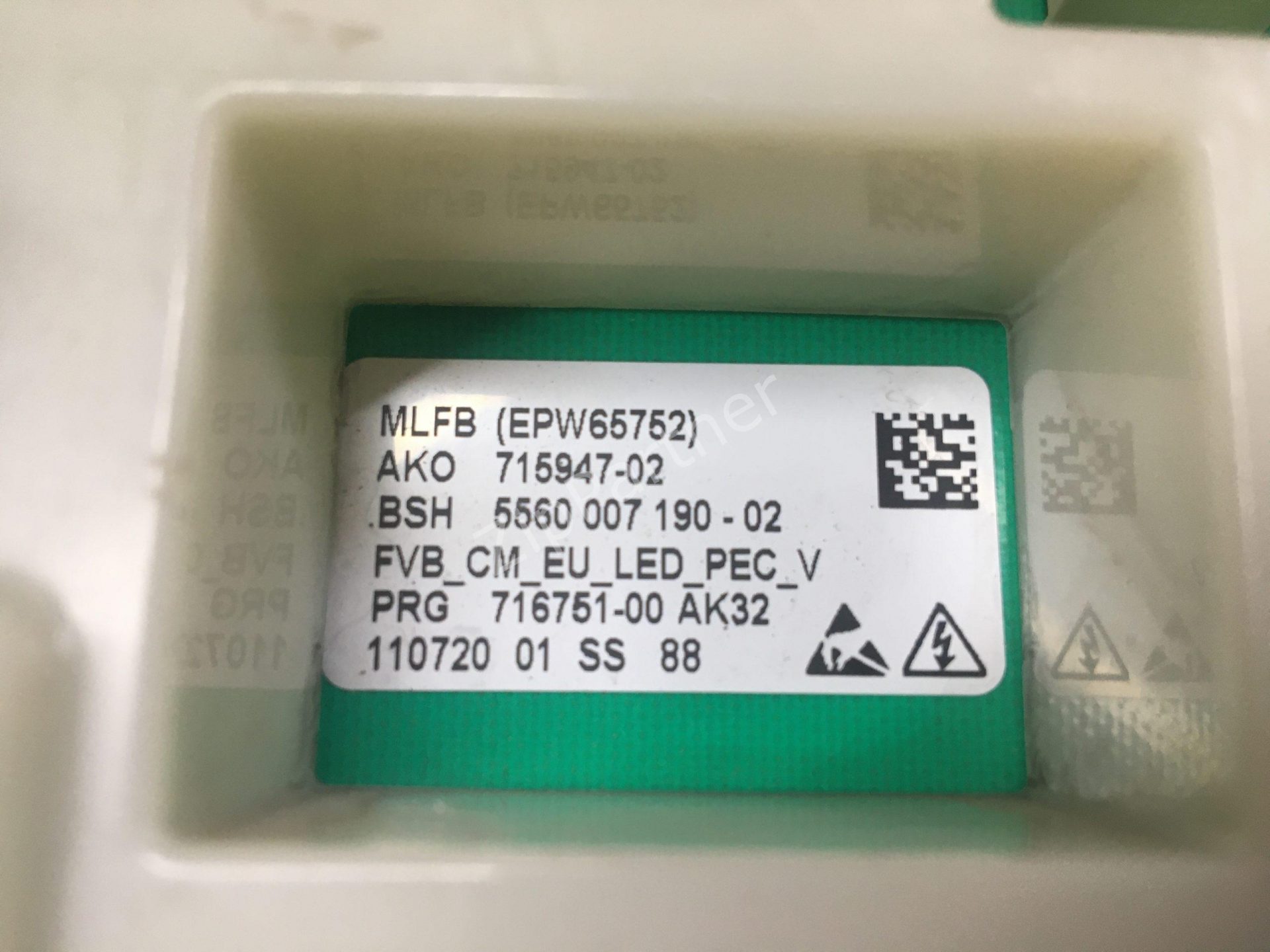 Модуль управления Bosch, Siemens 5560007190-02, 715947-02 (б/у) — изображение 4