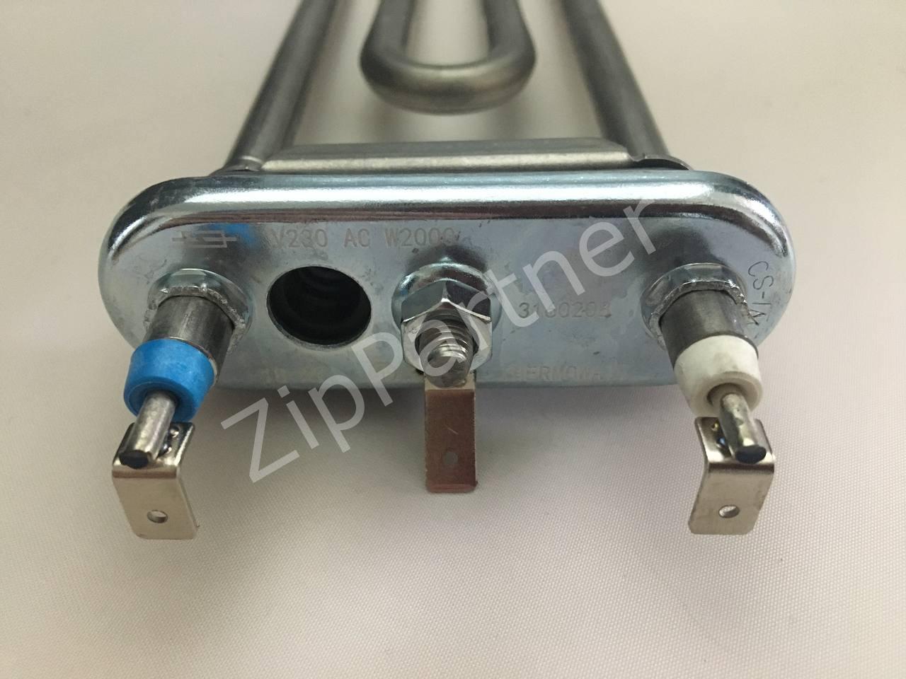 ТЭН Bosch, Siemens 2000W, 205мм, 2 клеммы, прямой, с отверстием 3160208 — изображение 3