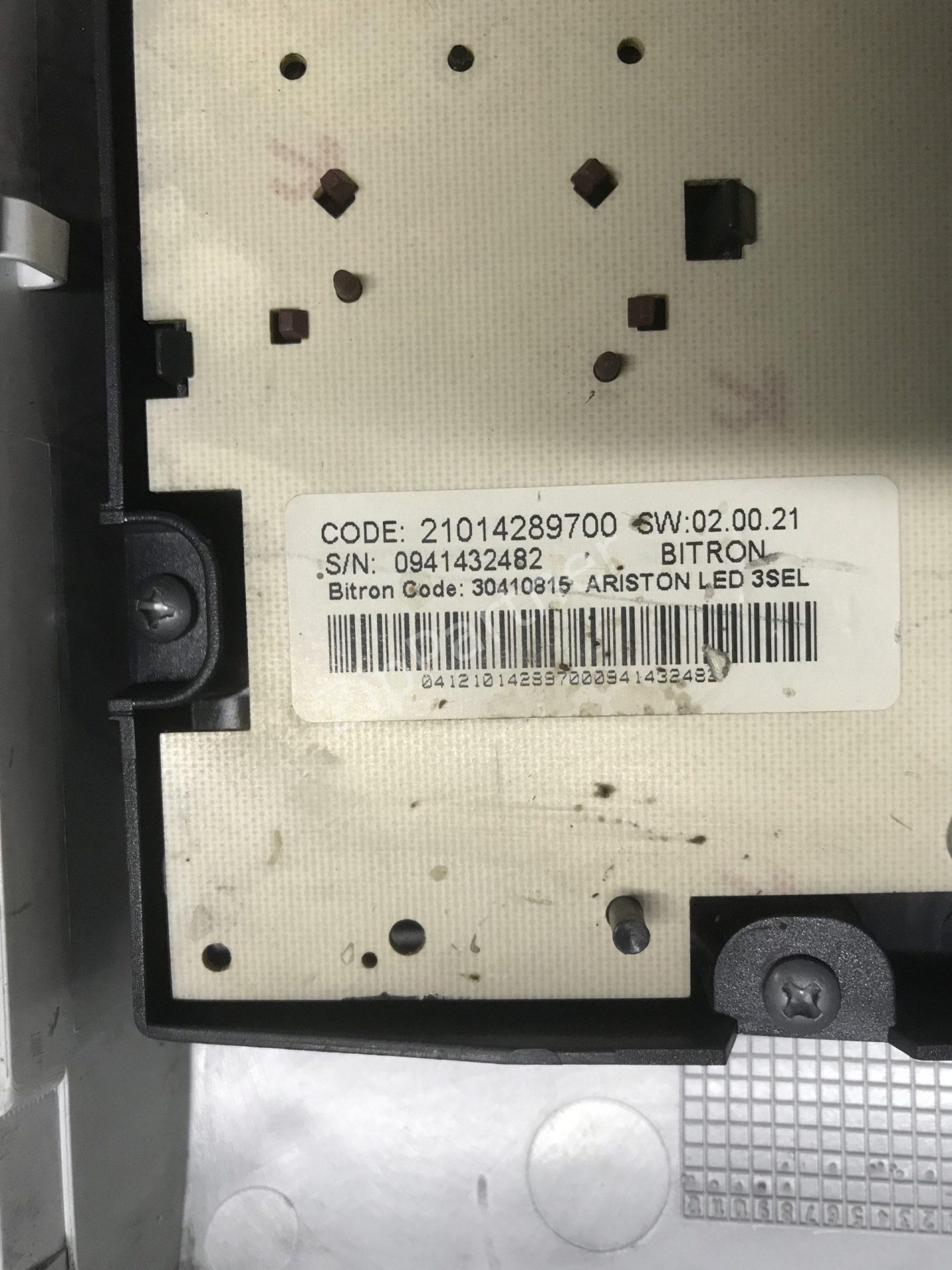 Модуль индикации Ariston, Indesit 21014289700 (б/у) — изображение 3
