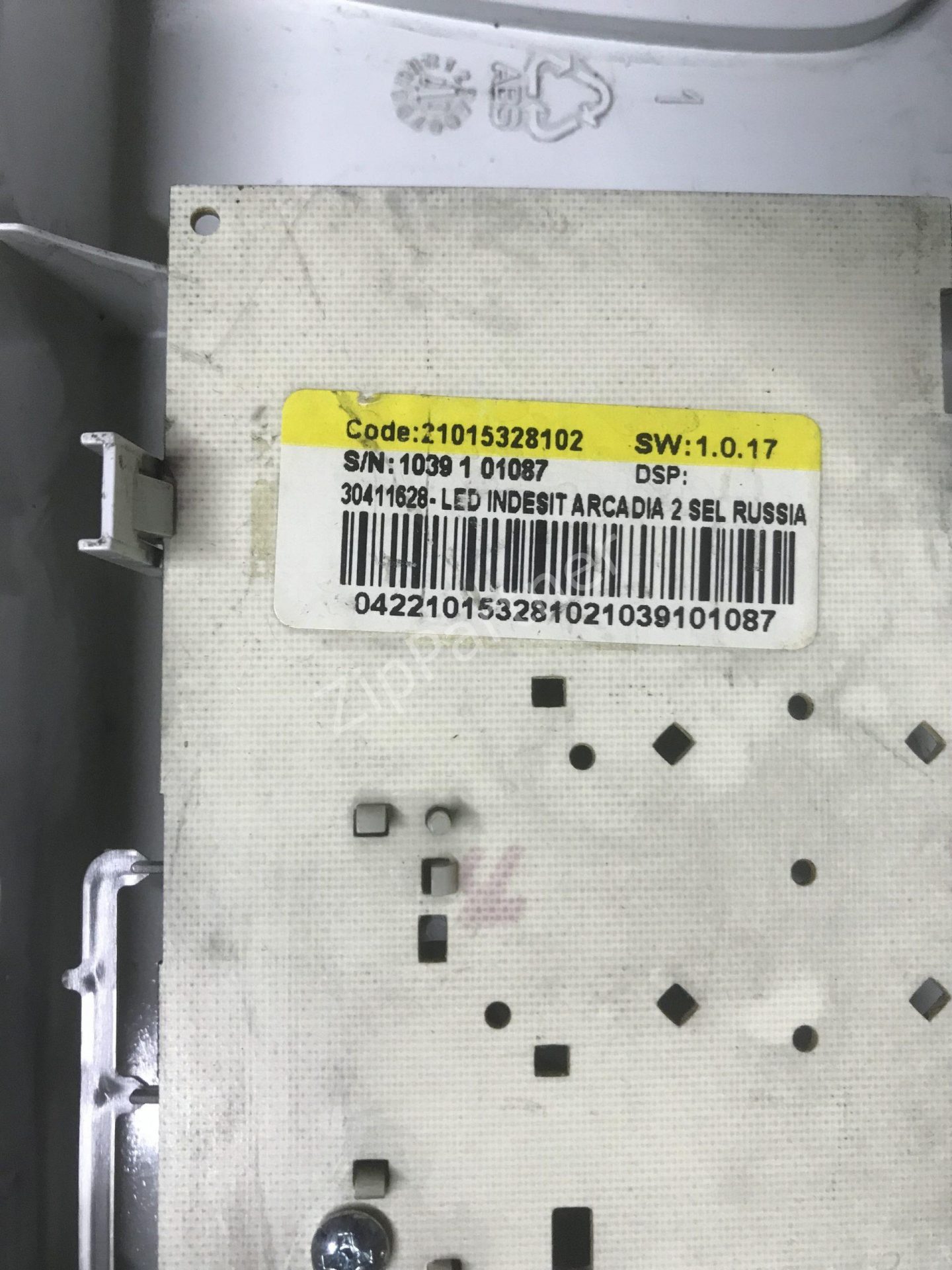 Модуль индикации Ariston, Indesit 21015328102 (б/у) — изображение 3