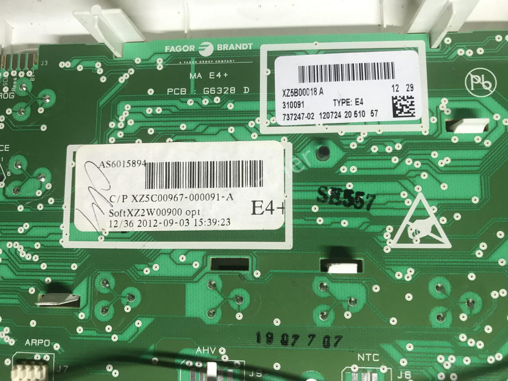 Модуль управления Brandt XZ5B00018A, 310091 (б/у) — изображение 3