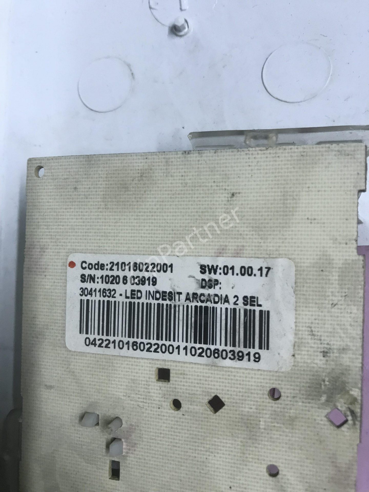Модуль индикации Ariston, Indesit 21016022001 (б/у) — изображение 3