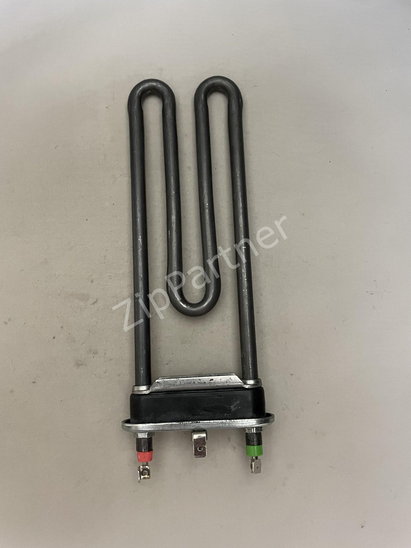 ТЭН Ariston, Indesit 1800W, 195мм, 2 клеммы, прямой, с отверстием C00066284