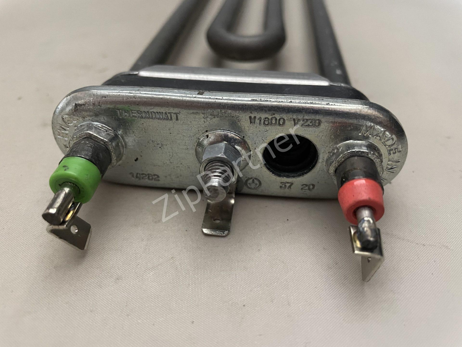 ТЭН Ariston, Indesit 1800W, 195мм, 2 клеммы, прямой, с отверстием C00066284 — изображение 3