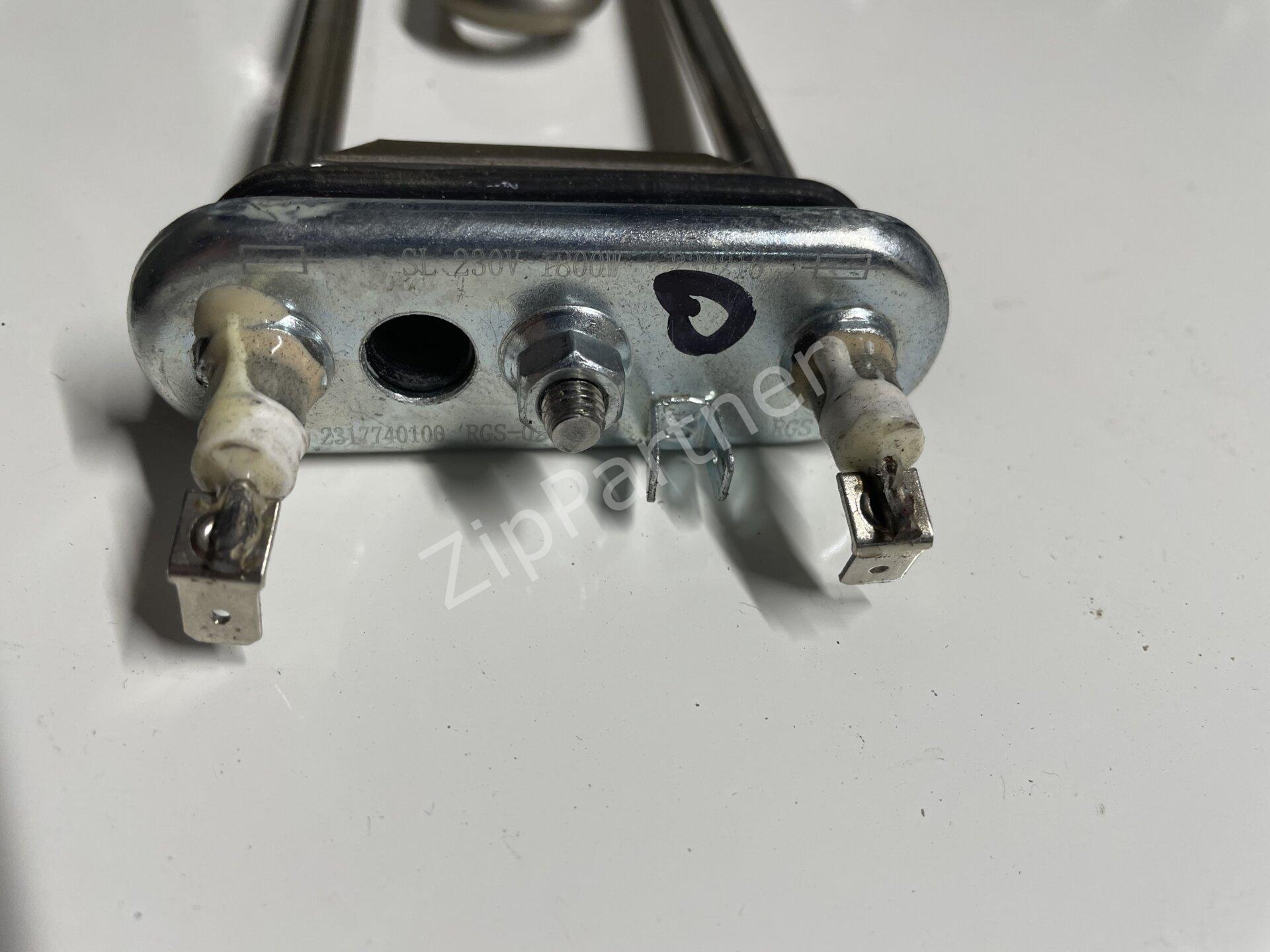ТЭН Korting, Midea 1800W, 230мм, 2 клеммы, прямой, с отверстием 17438100000434 (б/у) — изображение 4